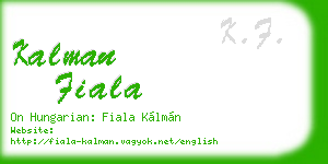 kalman fiala business card